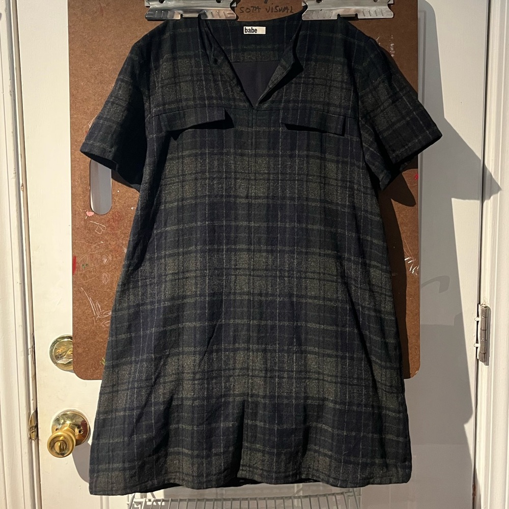 Vintage BABE black and gray minidress!!